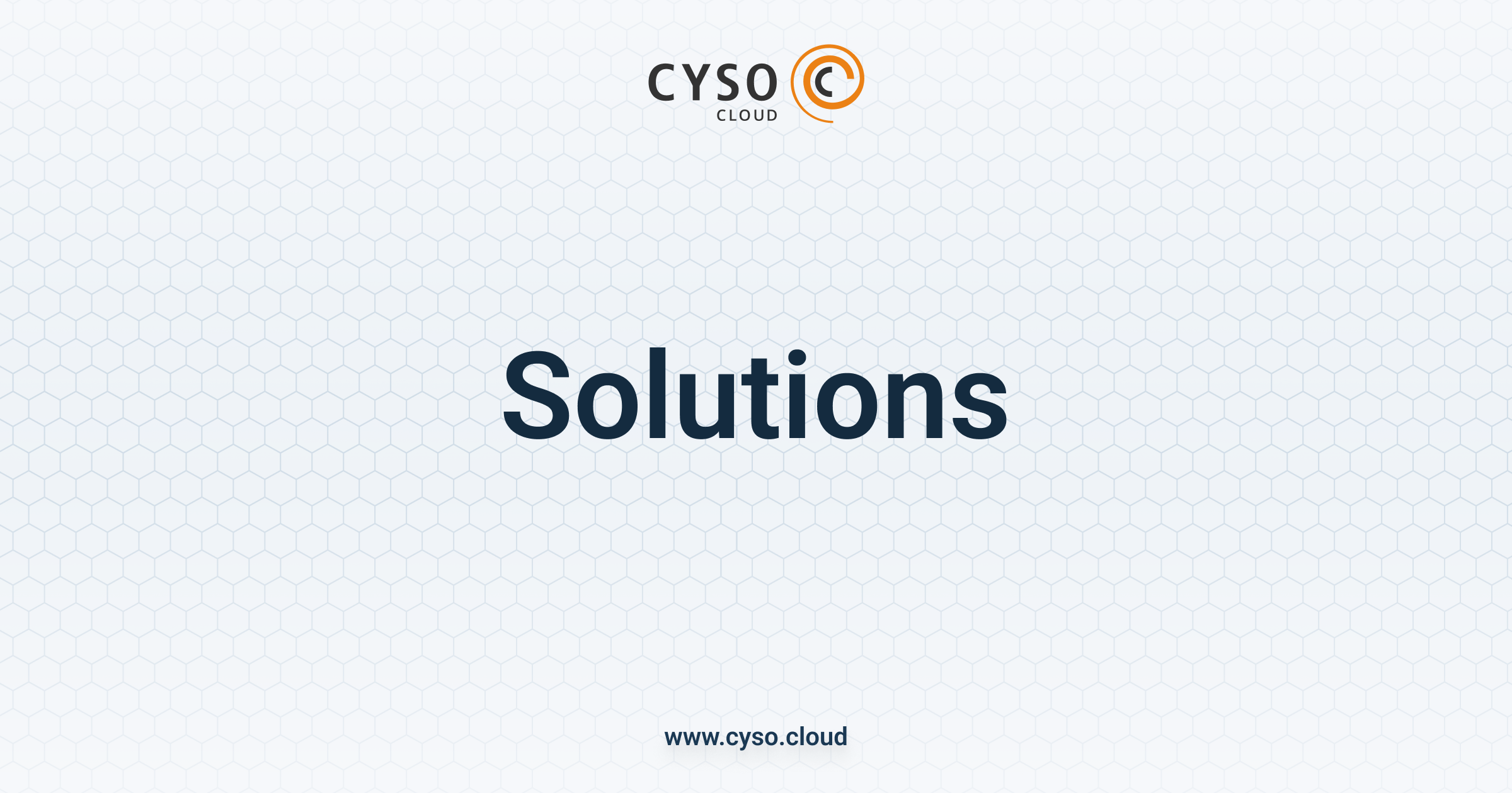 European Cloud Infrastructure Solutions | Cyso Cloud