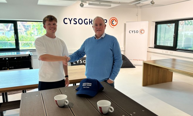 Alec and Graham shaking hands