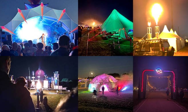 BurningMan Vibes at night at WHY