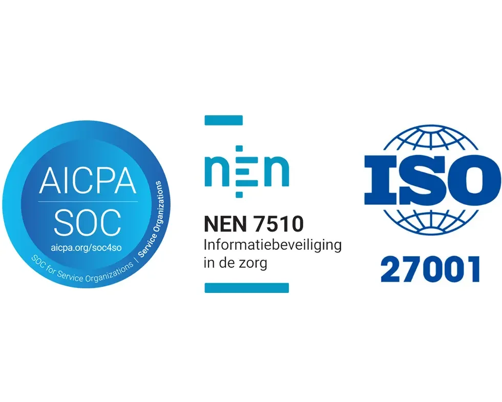 Cyso has got the following certificates: SOC, NEN 7510, ISO 27001
