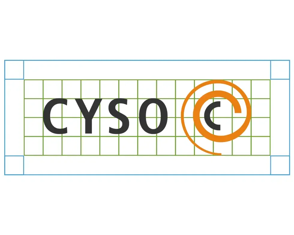 The logo of Cyso inside a grid