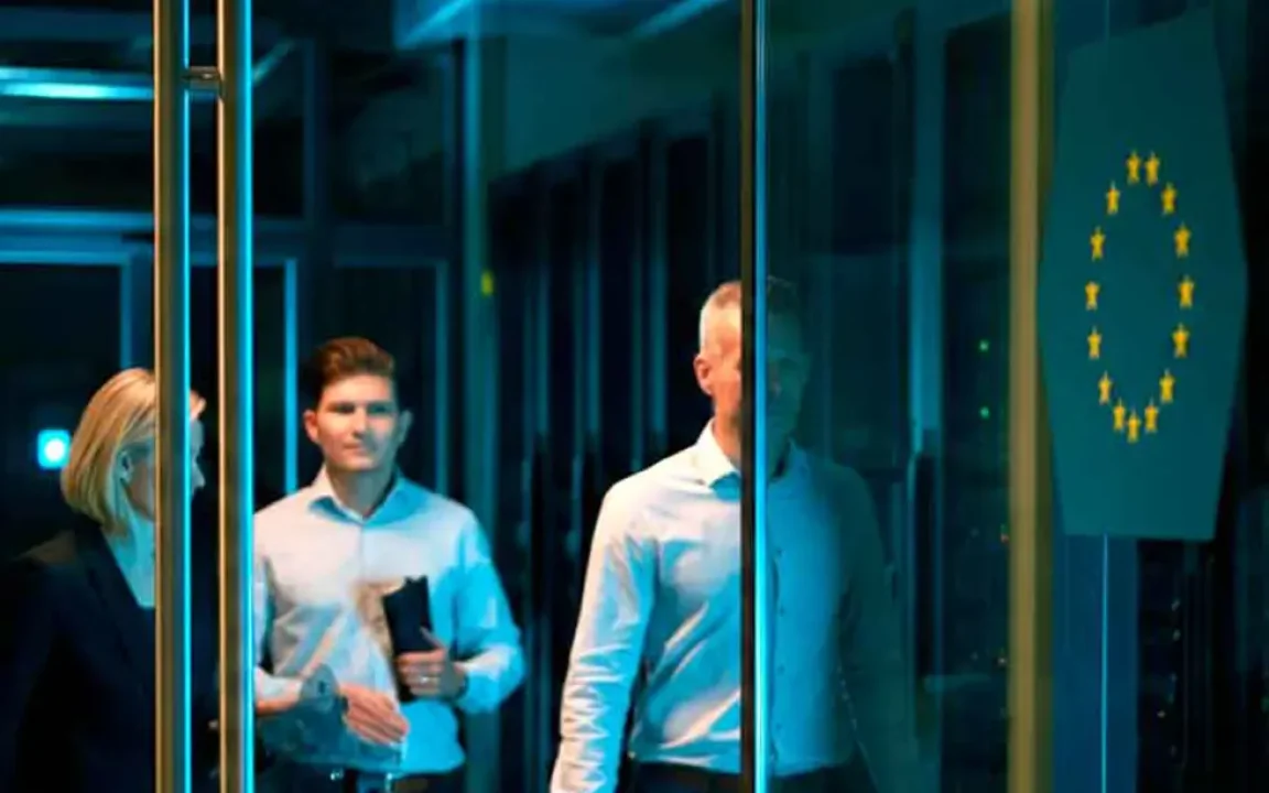 Decorative image of a european datacenter