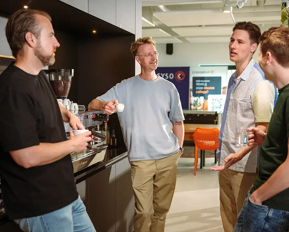Meeting at the coffee machine